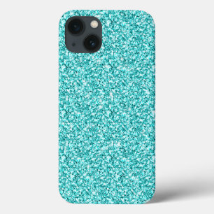 Girly, Fun Aqua Blue Glitter Printed Case-Mate iPhone Hülle