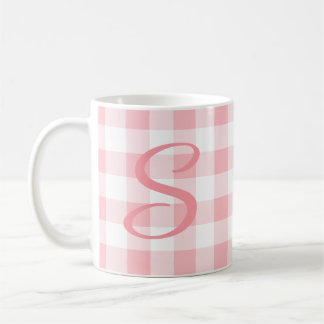 Girly Fun Pink Erste Tasse | Pink-Karo-Muster