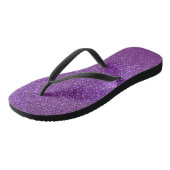 Girly Funkelnd Royal Lila Glitzer Badesandalen (Schrägansicht)