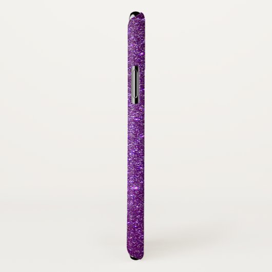 Girly Funkelnd Royal Lila Glitzer Case-Mate iPhone Hülle (Hinten/Rechts)