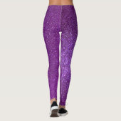 Girly Funkelnd Royal Lila Glitzer Leggings (Rückseite)