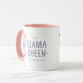 Girly Funny Llama Queen Illustration Tasse (Vorderseite Links)