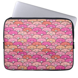 Girly Funny Pig Pattern Laptopschutzhülle