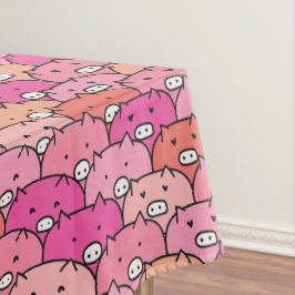 Girly Funny Pig Pattern Tischdecke