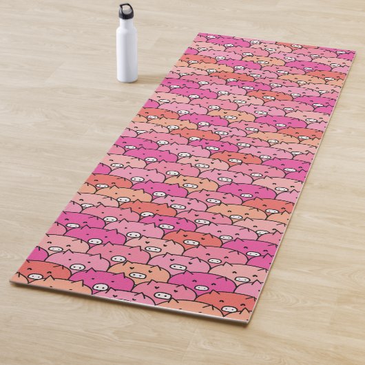 Girly Funny Pig Pattern Yogamatte (Beispiel)