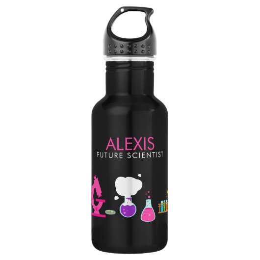 Girly Future Scientist Edelstahlflasche (Vorderseite)