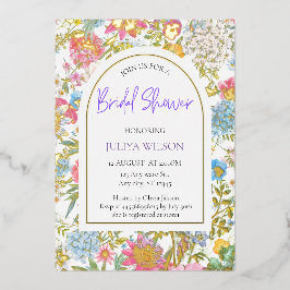 Girly Garden Blume Brautparty Folieneinladung