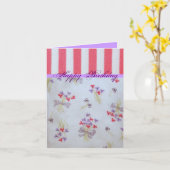 Girly Geburtstag Karte (Gelbe Blume)