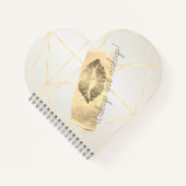 Girly Geometric, Goldrausch Stroke, Glitterlips Notizblock (Vorderseite)