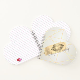 Girly Geometric, Goldrausch Stroke, Glitterlips Notizblock