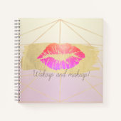 Girly Geometric, Goldrausch Stroke, Glitterlips Notizblock (Vorderseite)