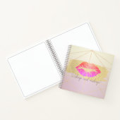 Girly Geometric, Goldrausch Stroke, Glitterlips Notizblock (Innenseite)