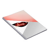 Girly Geometric Red Lips, Makeup artist Notizblock (Rechte Seite)