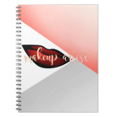 Girly Geometric Red Lips, Makeup artist Notizblock (Vorderseite)