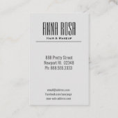 *~* Girly geometrisches Silber-u. Türkis-Aquarell Visitenkarte (Rückseite)