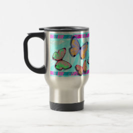 Girly Geschenk! Schmetterlings-Tasse, addieren Reisebecher