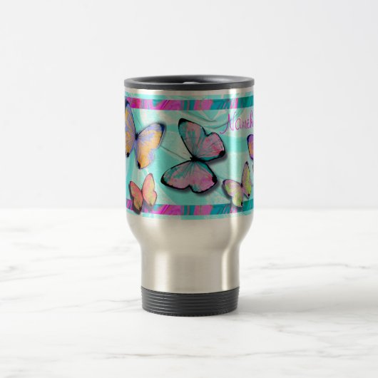 Girly Geschenk! Schmetterlings-Tasse, addieren Reisebecher (Mittel)