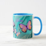Girly Geschenk! Schmetterlings-Tasse, addieren Tasse<br><div class="desc">Karo heraus meine anderen ZUSAMMENPASSENDEN SCHMETTERLINGS-EINZELTEILE!  Suchen Sie "Schmetterling" hier auf zazzle an den kfwinters! Bitte wie oder Anteil!  Danke!</div>