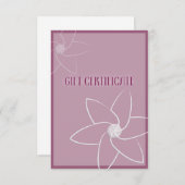 Girly gift certificate  (Vorne/Hinten)