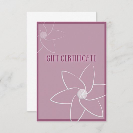 Girly gift certificate (Vorne/Hinten)