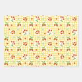 girly gingham check pattern geschenkpapier set (Vorderseite 2)