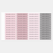 Girly Gingham Kids Name  Etiketten (Blatt)