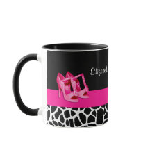 Girly Giraffe Print Niedlich Pink Pumps Schuhe und