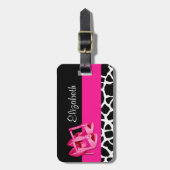 Girly Giraffen-Druck-niedliche rosa Schuhe mit Gepäckanhänger (Vorderseite vertikal)