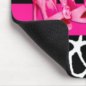 Girly Giraffen-Druck-niedliche rosa Schuhe mit Mousepad (Ecke)
