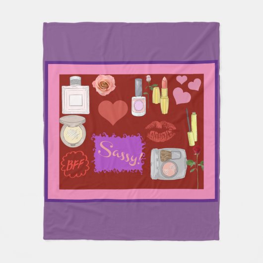 Girly Girl Fleece Blanket (Vorderseite)