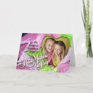 Girly Girl Heart Mothers Day Blank Card Karte