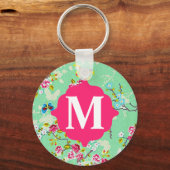 Girly Girl Monogram Key Chain Schlüsselanhänger (Vorderseite)