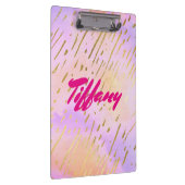 Girly Girl Pink und Gold Klemmbrett (Rechts)