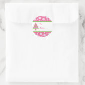 Girly Girl Weihnachtsgeschenk-Tag Runder Aufkleber (Tasche)