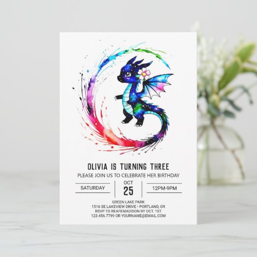 Girly-Girly-Girl Einladung (Stehend Vorderseite)