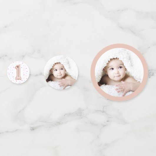 Girly Girly Girl Foto Geburtstag Konfetti (Vorderseiten)