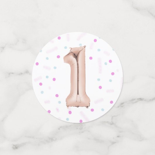 Girly Girly Girl Foto Geburtstag Konfetti (Klein Vorderseite)