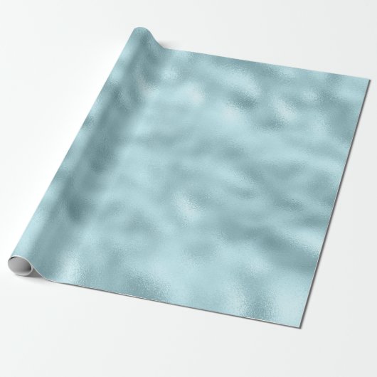 Girly Glam Aqua Blue Geschenkpapier (Ungerollt)