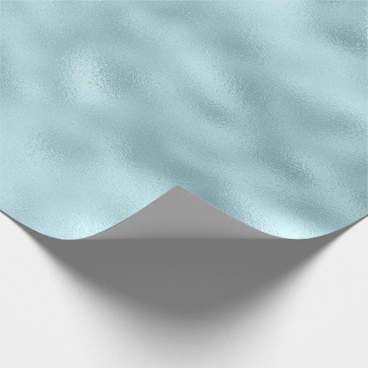 Girly Glam Aqua Blue Geschenkpapier (Ecke)