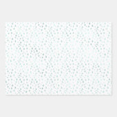 Girly Glam Aqua Mint Streifen Geschenkpapier Set (Vorderseite 3)