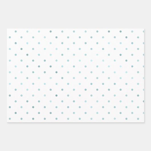 Girly Glam Aqua Mint Streifen Geschenkpapier Set (Vorderseite 2)