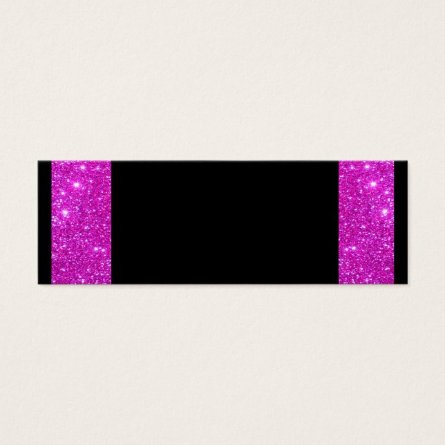 Girly Glam Black mit Funkelnd rosa Glitzer Rahmen (Vorderseite)