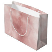 Girly Glam Blush Pink Brautparty Große Geschenktüte (Rückseite Schrägansicht)