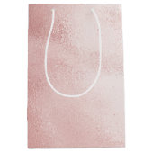 Girly Glam Blush Pink Brautparty Mittlere Geschenktüte (Vorderseite)
