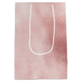Girly Glam Blush Pink Brautparty Mittlere Geschenktüte (Rückseite)
