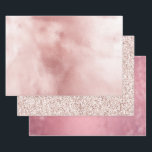 Girly Glam Blush Pink Geburtstag Geschenkpapier Set<br><div class="desc">Girly Glam Blush Pink Geburtstag</div>