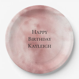 Girly Glam Blush Pink Geburtstag Pappteller