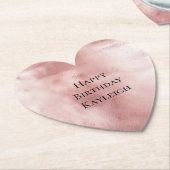 Girly Glam Blush Pink Geburtstag Untersetzer (angewinkelt)