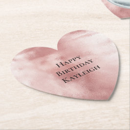 Girly Glam Blush Pink Geburtstag Untersetzer