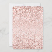 Girly Glam Blush Pink Glitzer Sparkle Einladung (Rückseite)